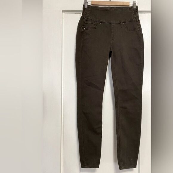 Spanx Denim Leggings Brownstone #2066 Shaping Built In Side Zip Full Coverage M - Picture 16 of 16